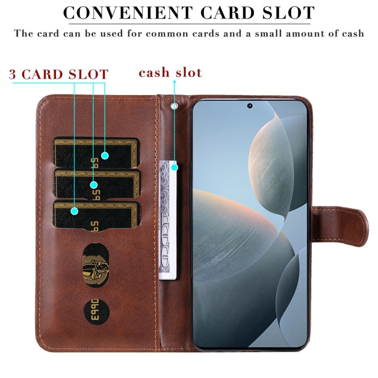 For Xiaomi 14T Fashion Calf Texture Zipper Leather Phone Case