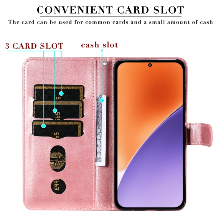 For Xiaomi 15 Fashion Calf Texture Zipper Leather Phone Case