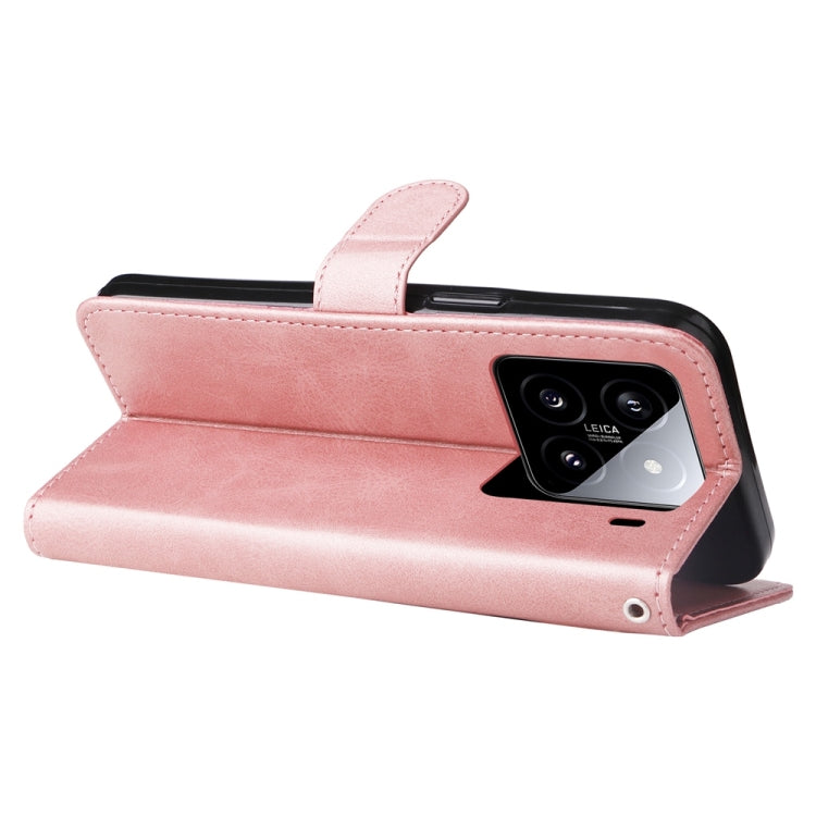 For Xiaomi 15 Fashion Calf Texture Zipper Leather Phone Case
