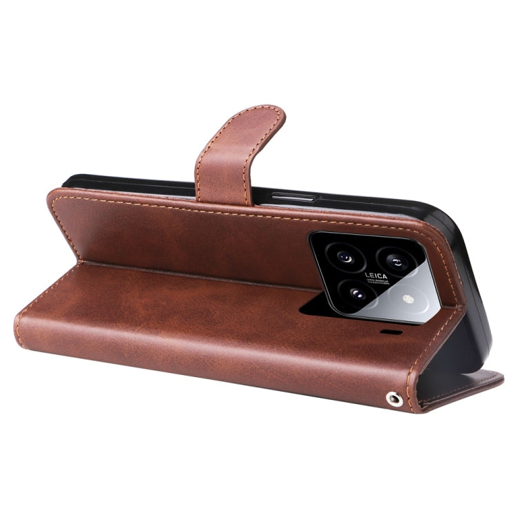 For Xiaomi 15 Fashion Calf Texture Zipper Leather Phone Case