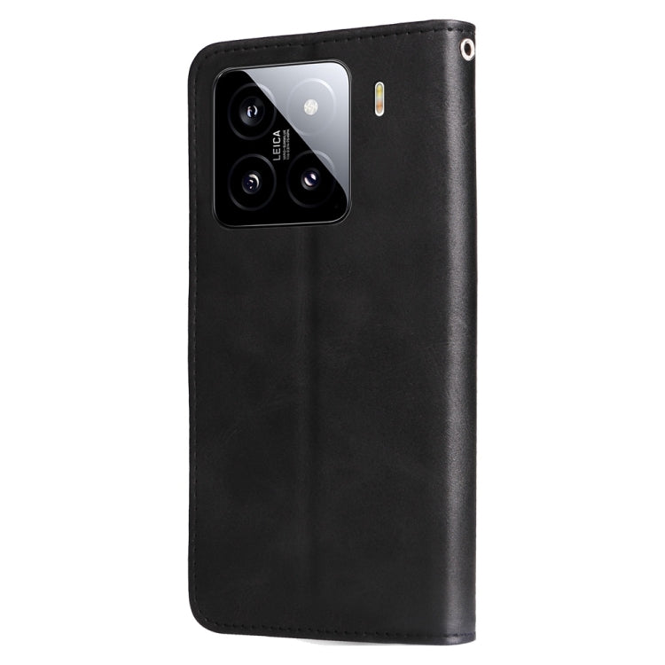 For Xiaomi 15 Fashion Calf Texture Zipper Leather Phone Case