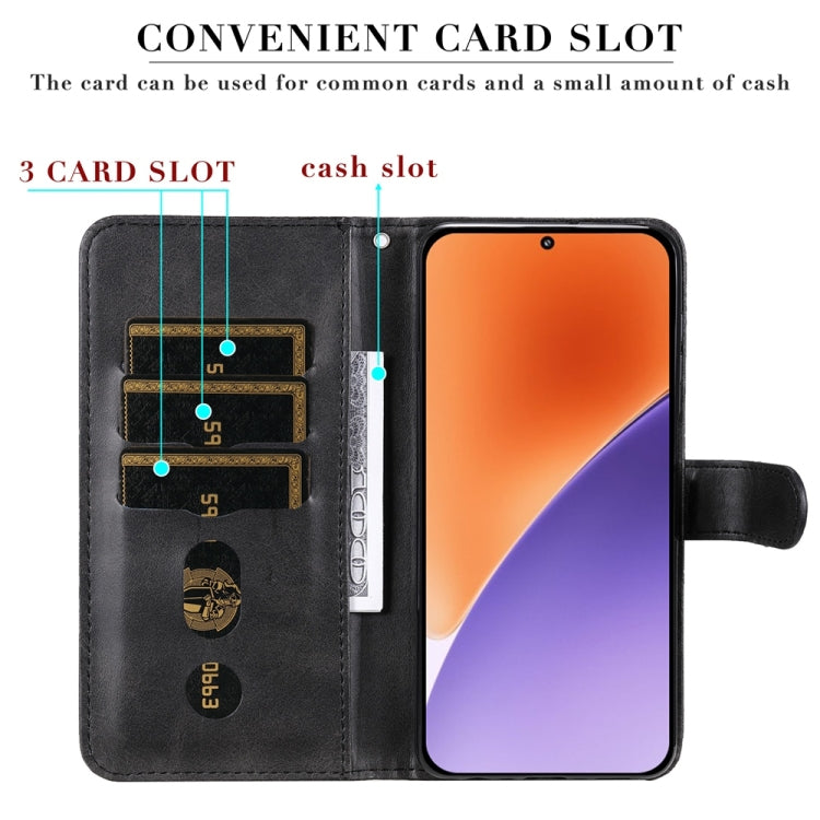 For Xiaomi 15 Fashion Calf Texture Zipper Leather Phone Case