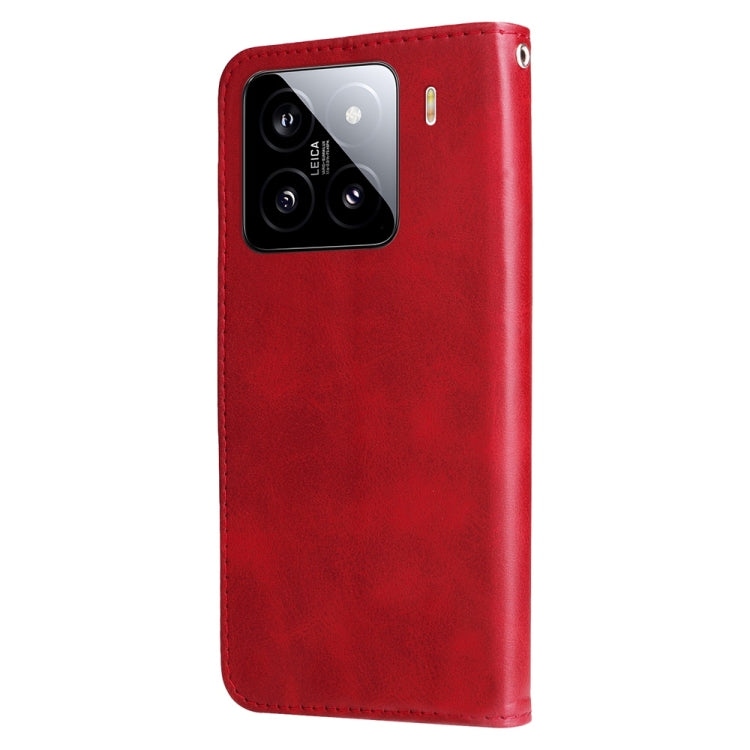 For Xiaomi 15 Fashion Calf Texture Zipper Leather Phone Case