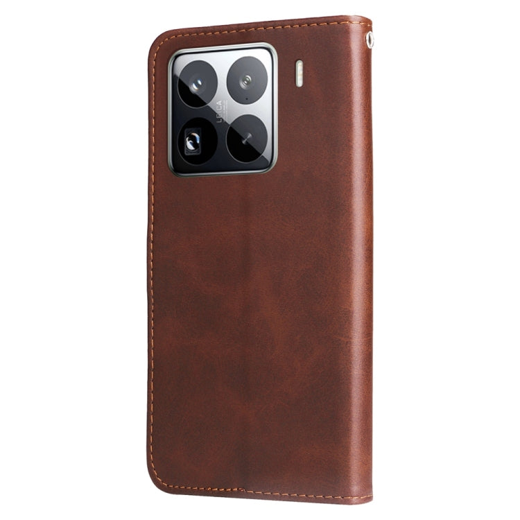 For Xiaomi 15 Pro Fashion Calf Texture Zipper Leather Phone Case