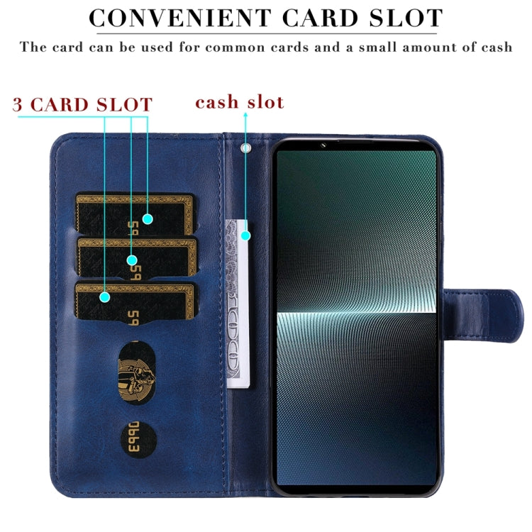 For Sony Xperia 1 V Fashion Calf Texture Zipper Leather Phone Case