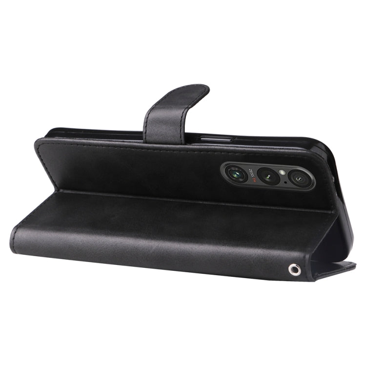 For Sony Xperia 1 V Fashion Calf Texture Zipper Leather Phone Case