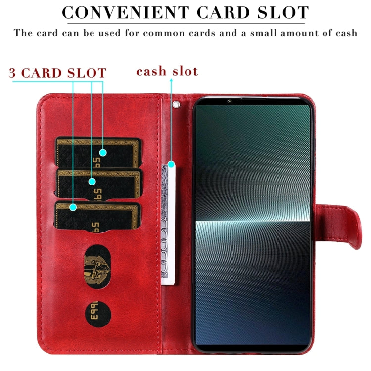 For Sony Xperia 1 V Fashion Calf Texture Zipper Leather Phone Case