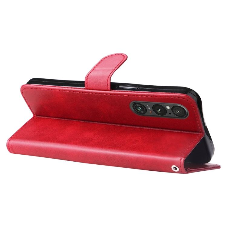 For Sony Xperia 1 V Fashion Calf Texture Zipper Leather Phone Case