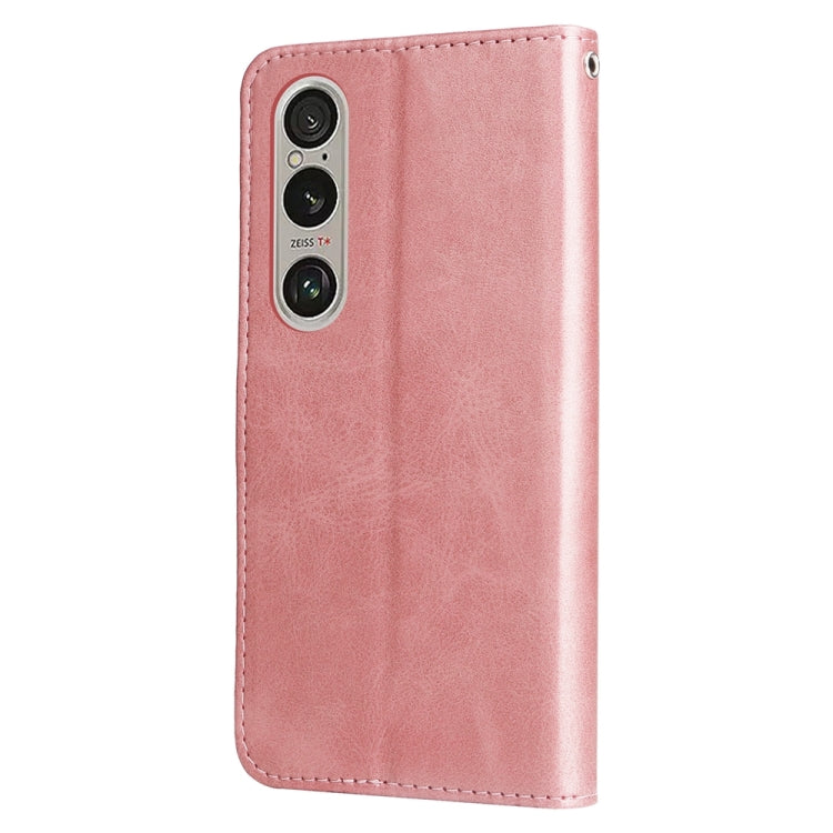 For Sony Xperia 1 VI Fashion Calf Texture Zipper Leather Phone Case