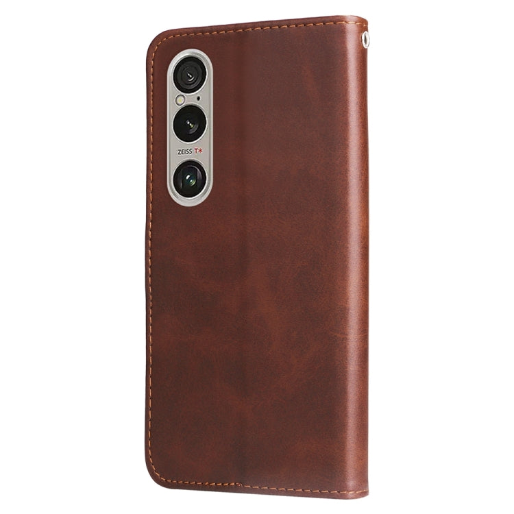 For Sony Xperia 1 VI Fashion Calf Texture Zipper Leather Phone Case