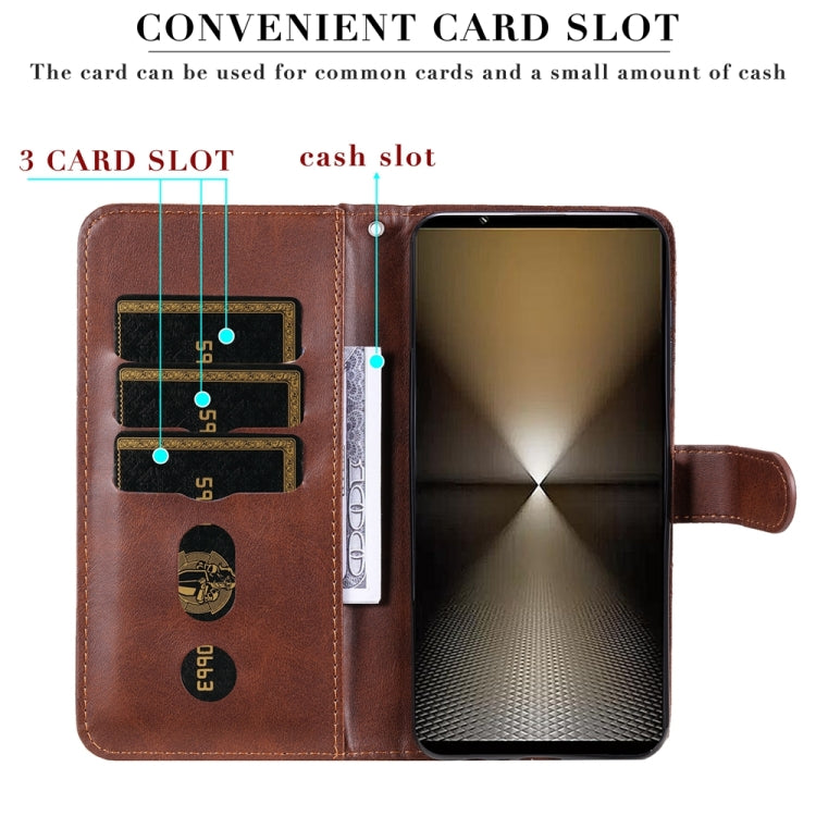 For Sony Xperia 1 VI Fashion Calf Texture Zipper Leather Phone Case