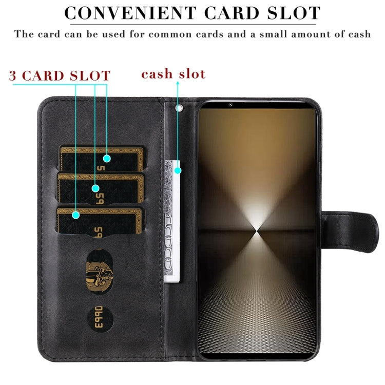 For Sony Xperia 1 VI Fashion Calf Texture Zipper Leather Phone Case