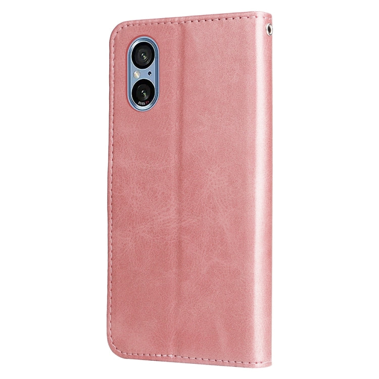 For Sony Xperia 5 V Fashion Calf Texture Zipper Leather Phone Case