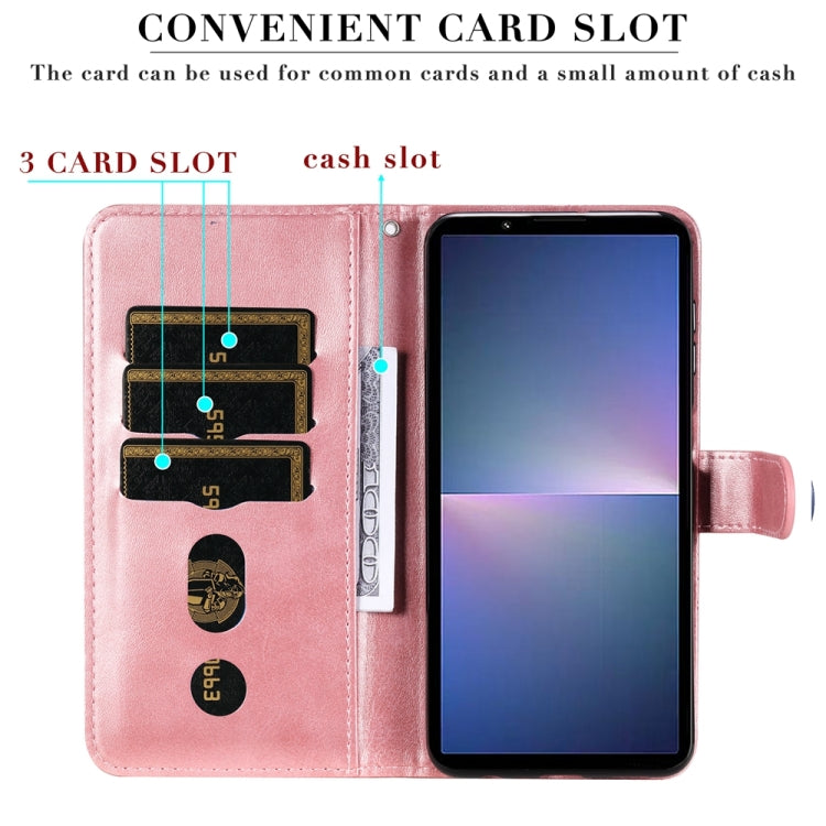 For Sony Xperia 5 V Fashion Calf Texture Zipper Leather Phone Case