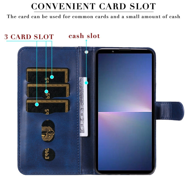 For Sony Xperia 5 V Fashion Calf Texture Zipper Leather Phone Case