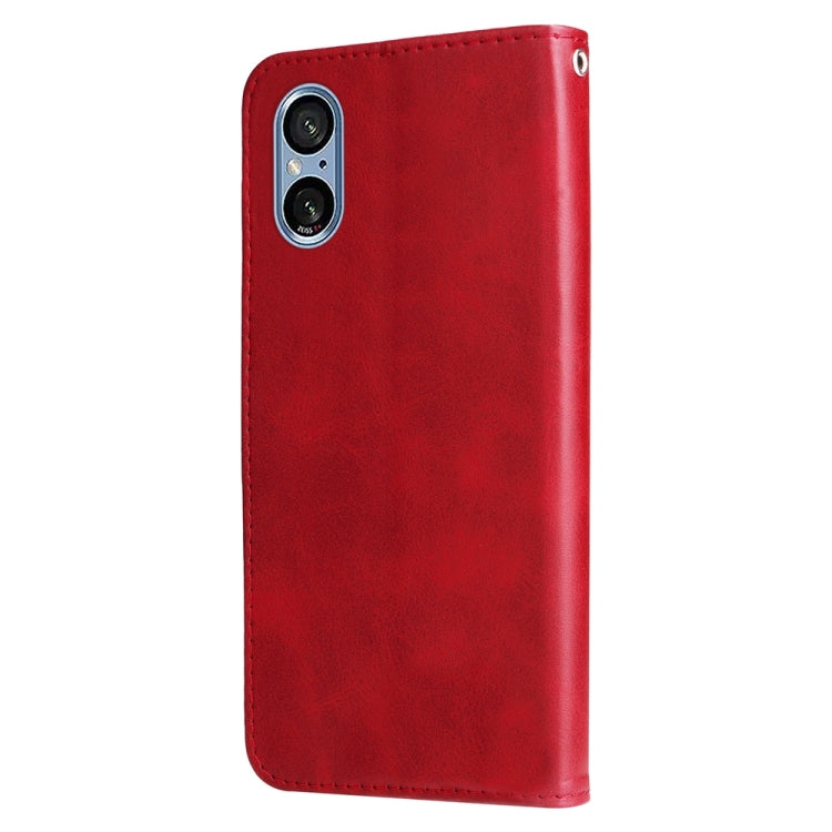 For Sony Xperia 5 V Fashion Calf Texture Zipper Leather Phone Case