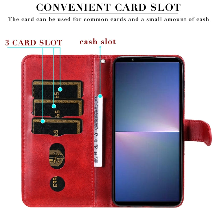 For Sony Xperia 5 V Fashion Calf Texture Zipper Leather Phone Case