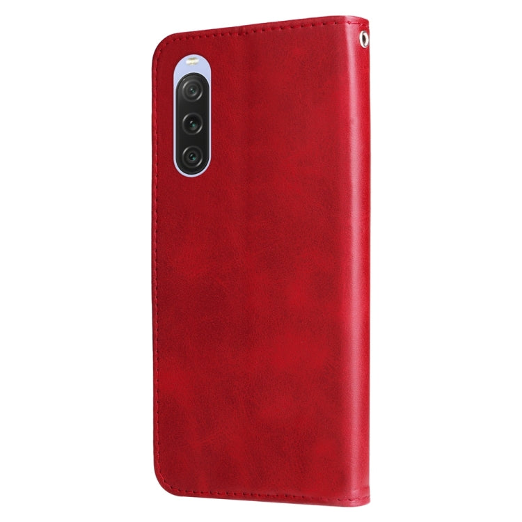 For Sony Xperia 10 V Fashion Calf Texture Zipper Leather Phone Case