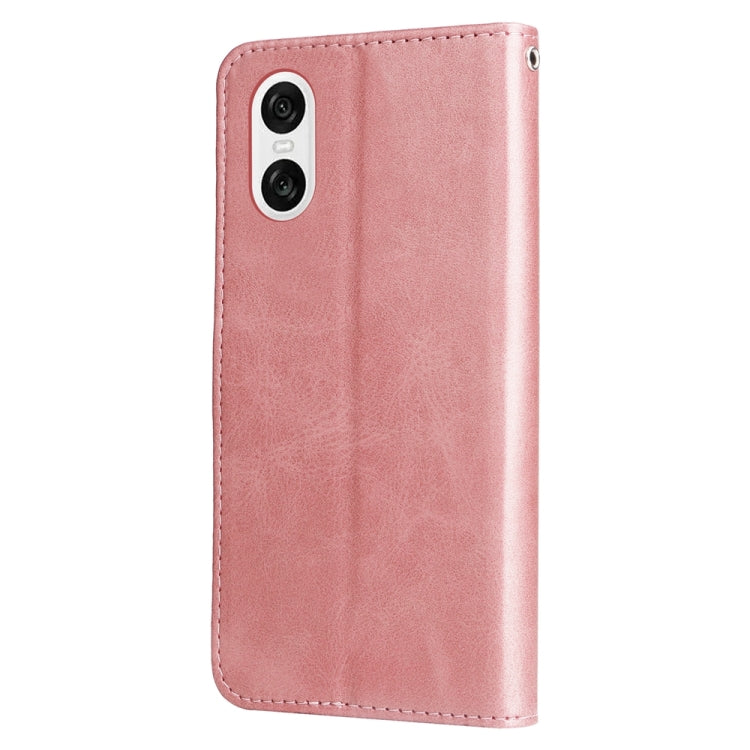 For Sony Xperia 10 VI Fashion Calf Texture Zipper Leather Phone Case