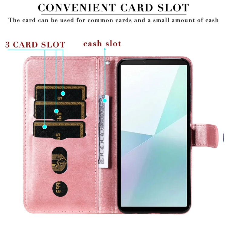 For Sony Xperia 10 VI Fashion Calf Texture Zipper Leather Phone Case