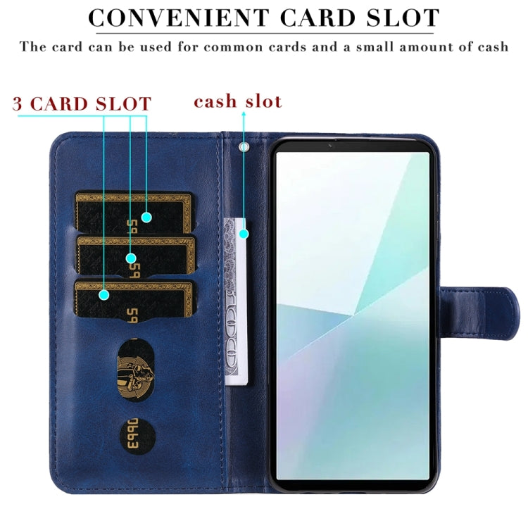 For Sony Xperia 10 VI Fashion Calf Texture Zipper Leather Phone Case