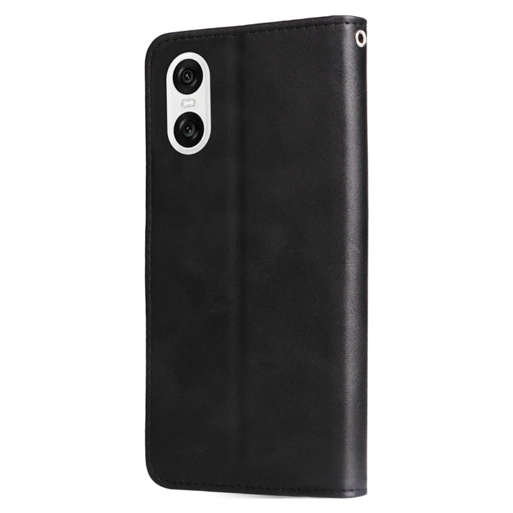 For Sony Xperia 10 VI Fashion Calf Texture Zipper Leather Phone Case