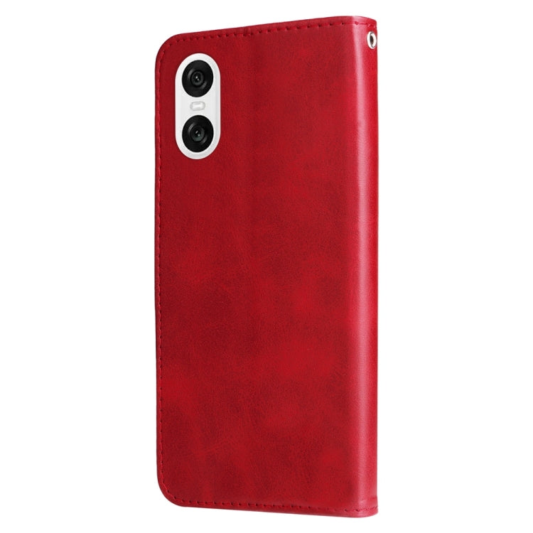For Sony Xperia 10 VI Fashion Calf Texture Zipper Leather Phone Case