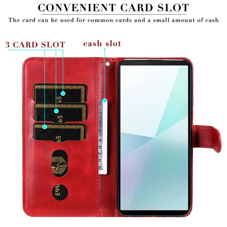 For Sony Xperia 10 VI Fashion Calf Texture Zipper Leather Phone Case