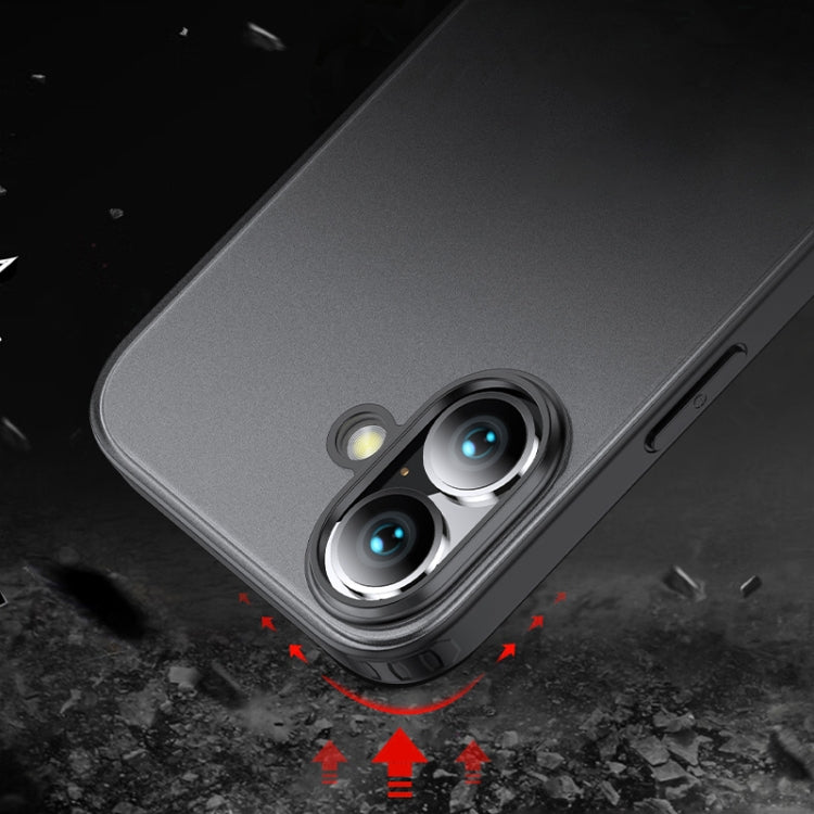 For iPhone 16 Plus Armor Clear TPU Hard PC Phone Case