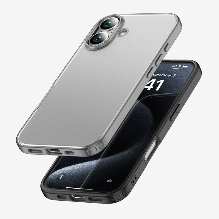 For iPhone 16 Armor Clear TPU Hard PC Phone Case