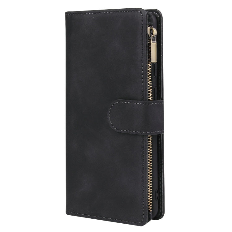 For Samsung Galaxy A21s Multifunctional Retro Frosted Horizontal Flip Leather Case with Card Slot & Holder & Zipper Wallet & Photo Frame & Lanyard