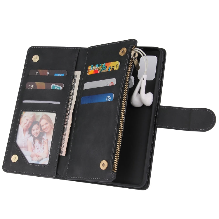 For Samsung Galaxy A21s Multifunctional Retro Frosted Horizontal Flip Leather Case with Card Slot & Holder & Zipper Wallet & Photo Frame & Lanyard
