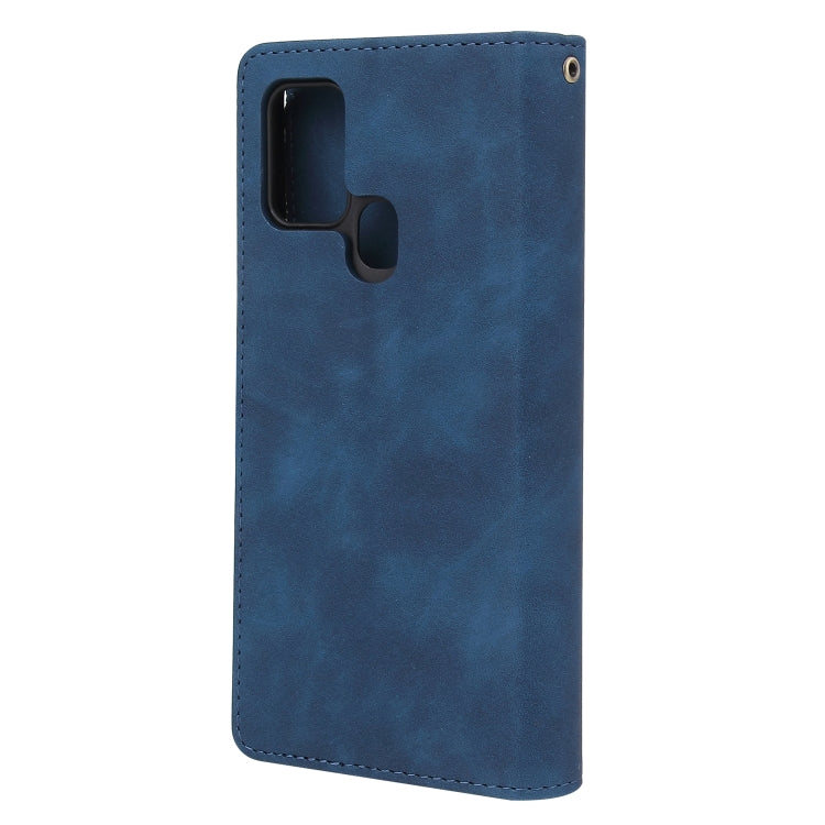 For Samsung Galaxy A21s Multifunctional Retro Frosted Horizontal Flip Leather Case with Card Slot & Holder & Zipper Wallet & Photo Frame & Lanyard