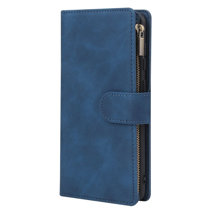 For Samsung Galaxy A21s Multifunctional Retro Frosted Horizontal Flip Leather Case with Card Slot & Holder & Zipper Wallet & Photo Frame & Lanyard