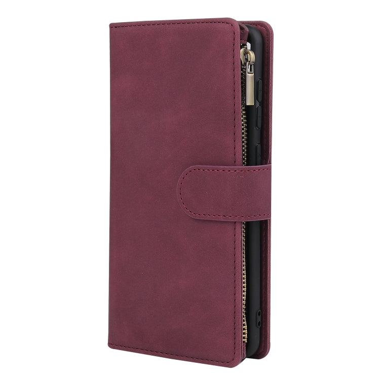 For Samsung Galaxy A21s Multifunctional Retro Frosted Horizontal Flip Leather Case with Card Slot & Holder & Zipper Wallet & Photo Frame & Lanyard