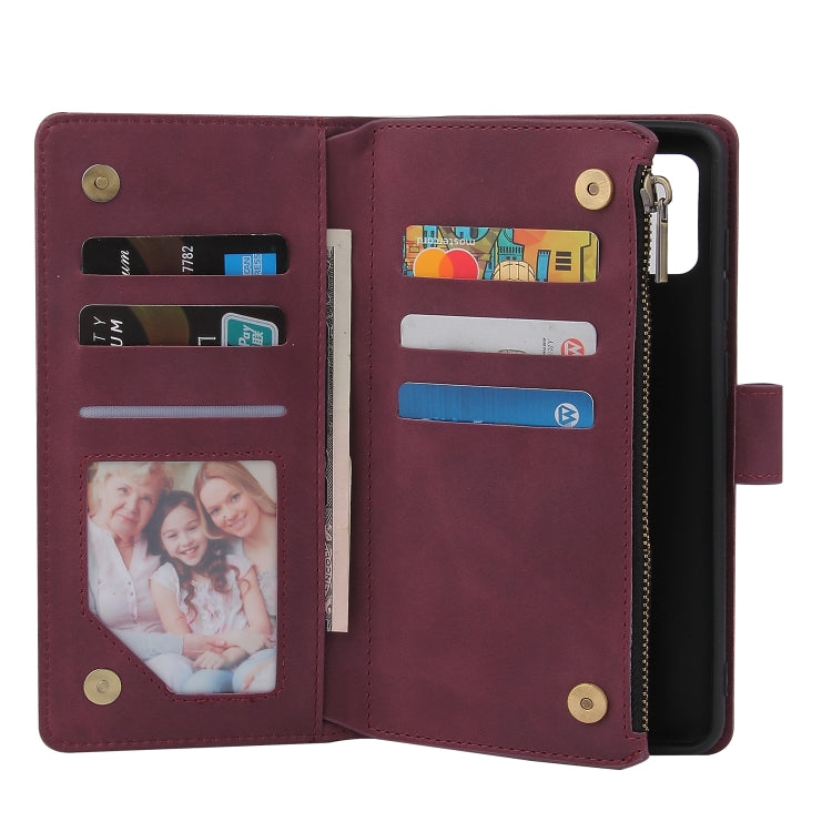 For Samsung Galaxy A21s Multifunctional Retro Frosted Horizontal Flip Leather Case with Card Slot & Holder & Zipper Wallet & Photo Frame & Lanyard