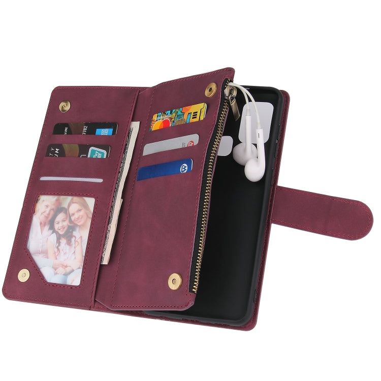 For Samsung Galaxy A21s Multifunctional Retro Frosted Horizontal Flip Leather Case with Card Slot & Holder & Zipper Wallet & Photo Frame & Lanyard