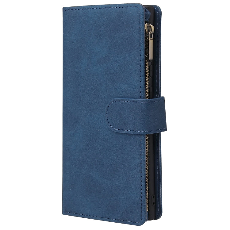 For Samsung Galaxy Note20 Multifunctional Retro Frosted Horizontal Flip Leather Case with Card Slot & Holder & Zipper Wallet & Photo Frame & Lanyard