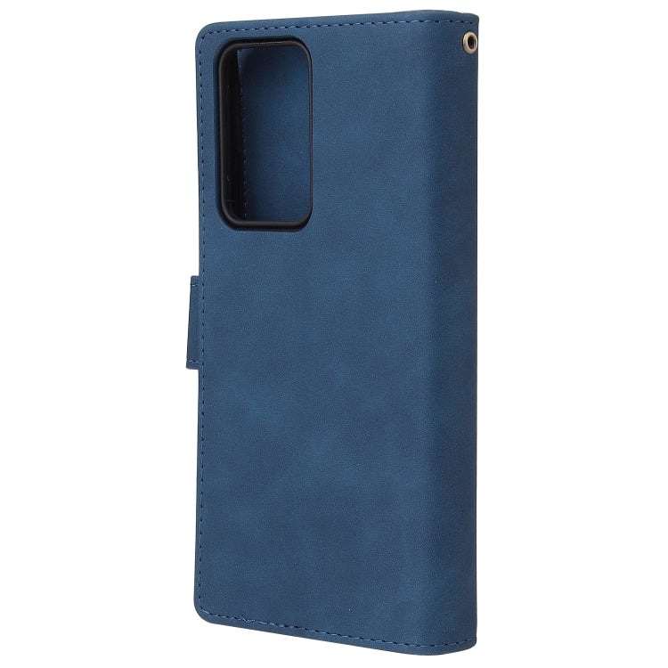 For Samsung Galaxy Note20 Multifunctional Retro Frosted Horizontal Flip Leather Case with Card Slot & Holder & Zipper Wallet & Photo Frame & Lanyard