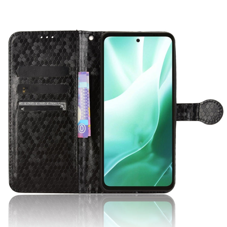 For Fujitsu Arrows F-51E We2 Plus Honeycomb Dot Texture Leather Phone Case