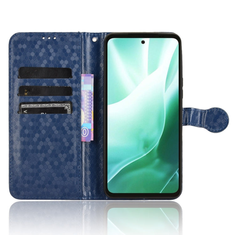 For Fujitsu Arrows F-51E We2 Plus Honeycomb Dot Texture Leather Phone Case