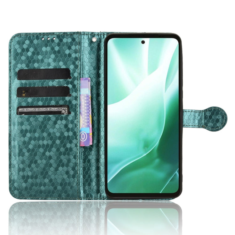 For Fujitsu Arrows F-51E We2 Plus Honeycomb Dot Texture Leather Phone Case