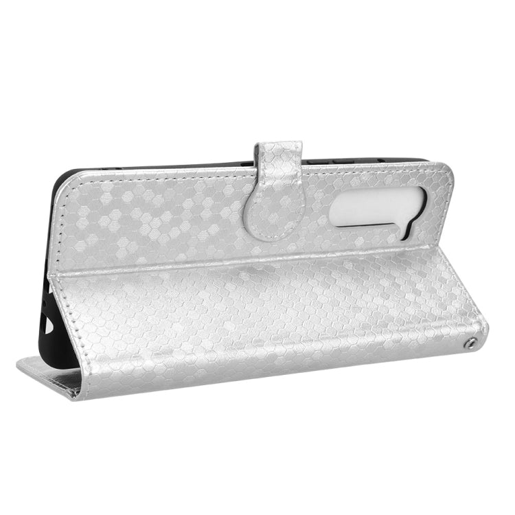 For Fujitsu Arrows F-51E We2 Plus Honeycomb Dot Texture Leather Phone Case