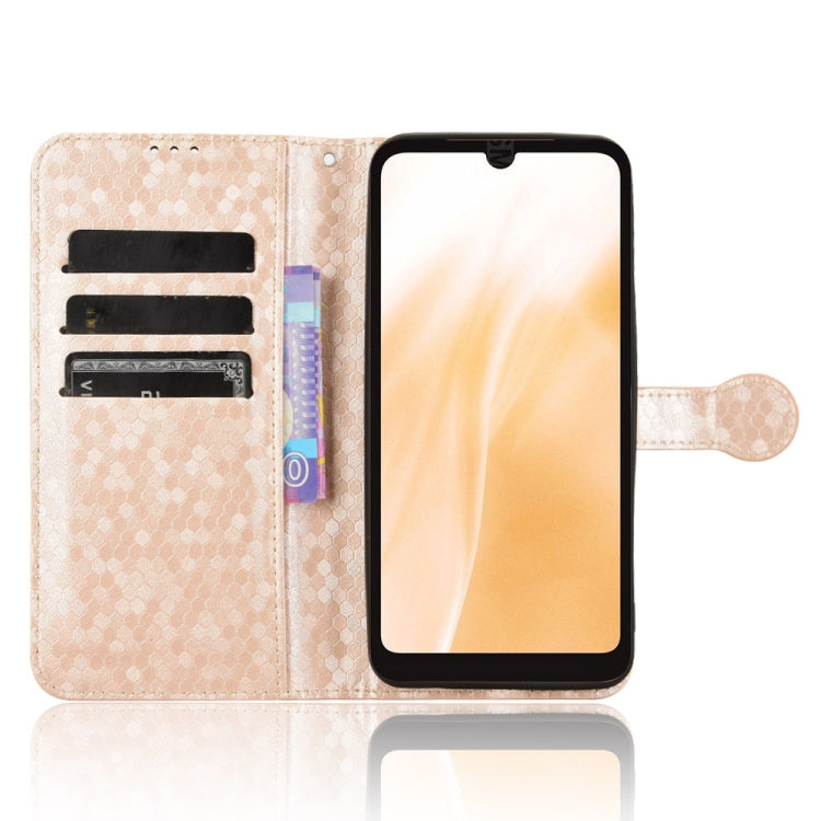 For Fujitsu Arrows F-51E We2 Honeycomb Dot Texture Leather Phone Case