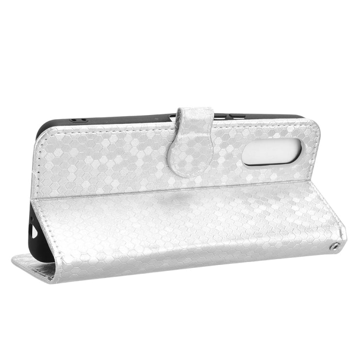 For Fujitsu Arrows F-51E We2 Honeycomb Dot Texture Leather Phone Case