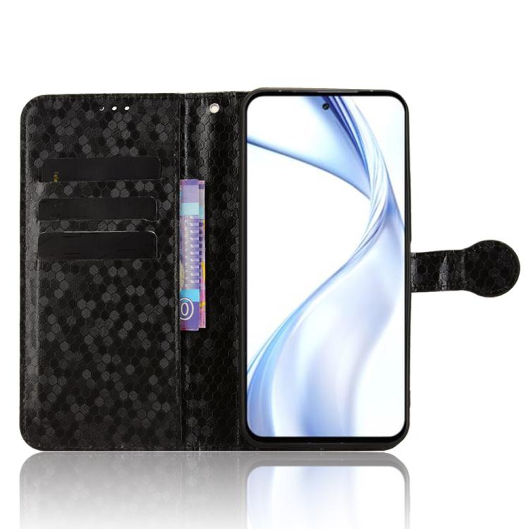 For Fujitsu Arrows Alpha F-51F Honeycomb Dot Texture Leather Phone Case