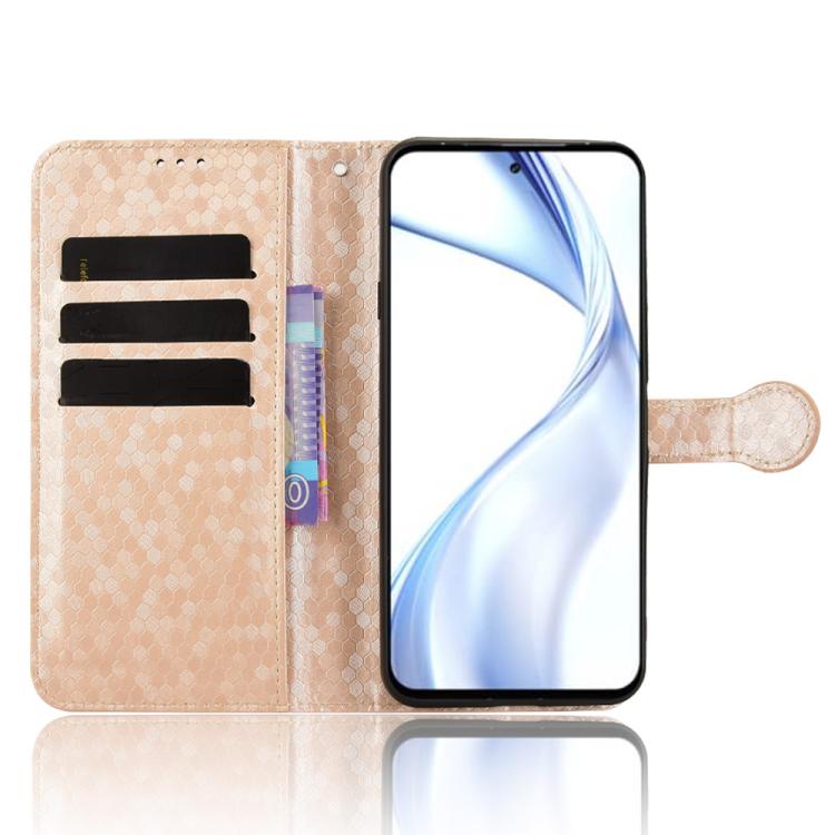 For Fujitsu Arrows Alpha F-51F Honeycomb Dot Texture Leather Phone Case