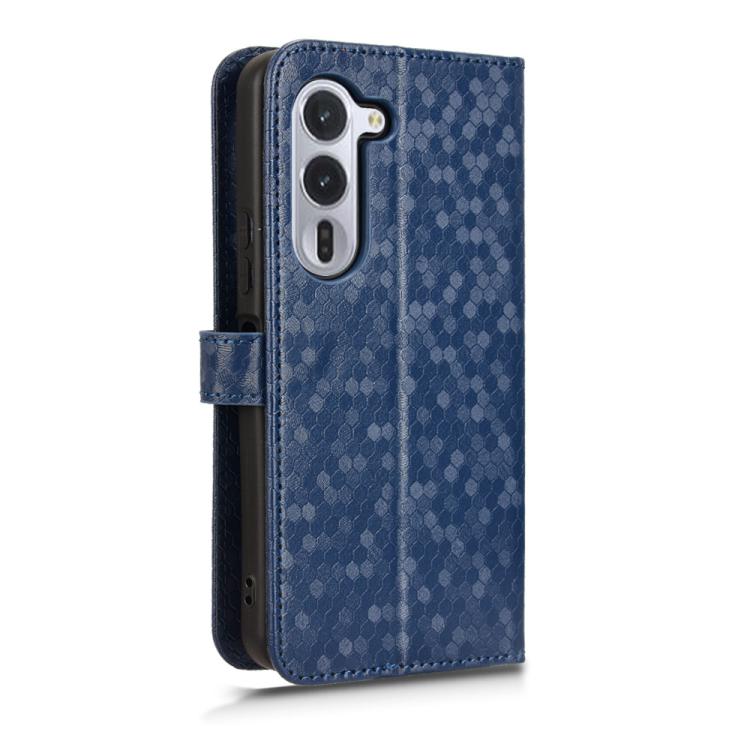 For Fujitsu Arrows Alpha F-51F Honeycomb Dot Texture Leather Phone Case