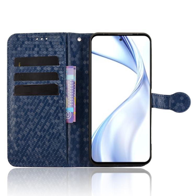 For Fujitsu Arrows Alpha F-51F Honeycomb Dot Texture Leather Phone Case