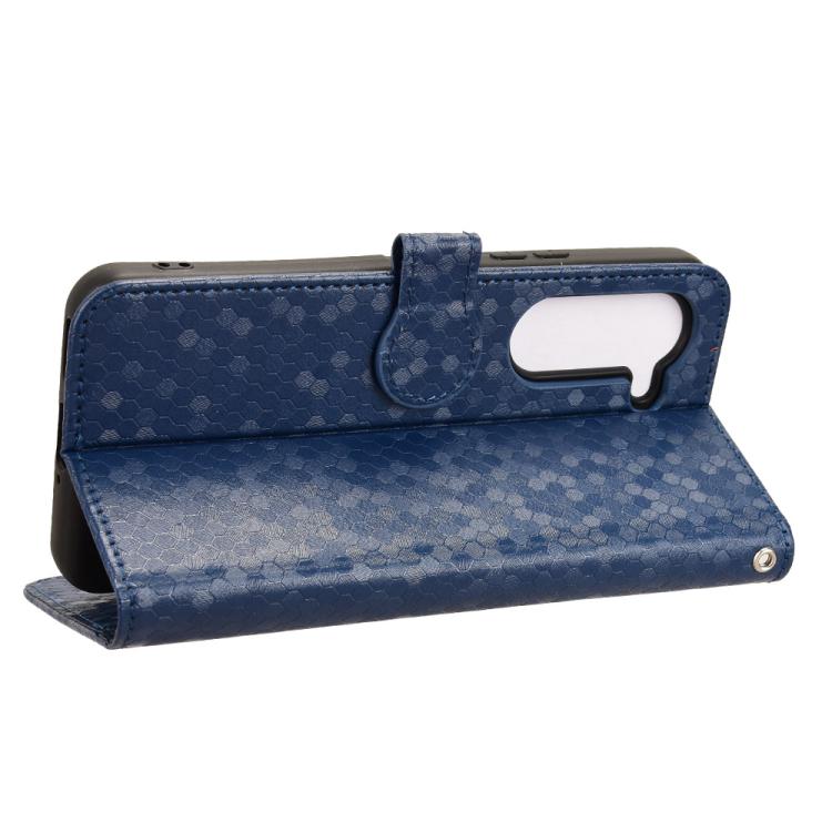For Fujitsu Arrows Alpha F-51F Honeycomb Dot Texture Leather Phone Case